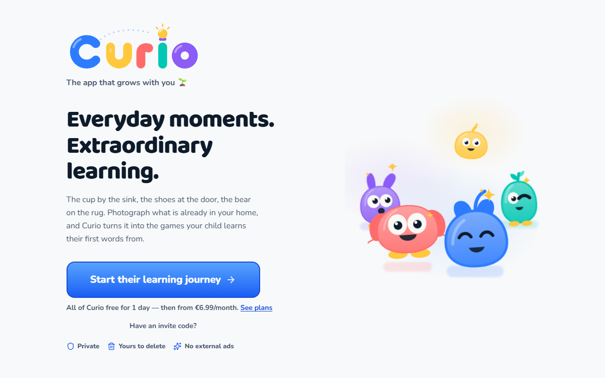 Curio: desktop screen